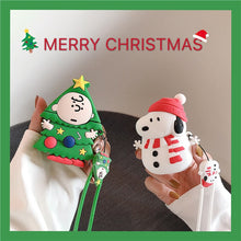 Load image into Gallery viewer, Cute Christmas tree Charlie Snowman Dog Case Airpods 2 1 Cartoon Soft Cover For Apple AirPods Wireless Earphone Merry Christmas
