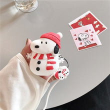 Load image into Gallery viewer, Cute Christmas tree Charlie Snowman Dog Case Airpods 2 1 Cartoon Soft Cover For Apple AirPods Wireless Earphone Merry Christmas