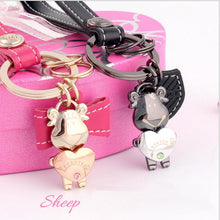 Load image into Gallery viewer, Milesi - New  Brand Creative Couple Sheep Keychain Key chain Ring for Women Men Novelty innovative Items Lover Trinket K0171